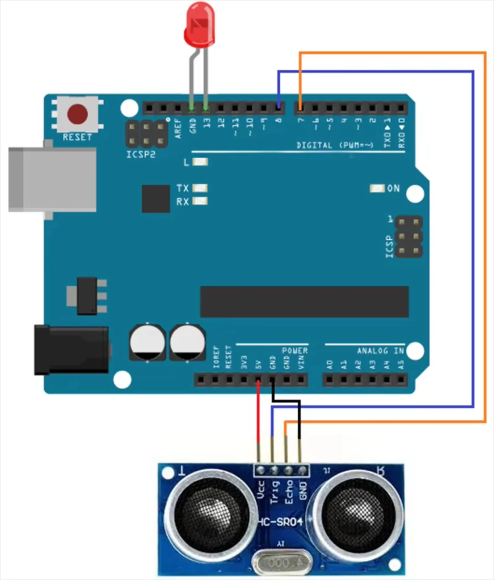 Ultrasonic Sensor Hc-Sr04 - DIYmall HC-SR04 Ultrasonic Sensor & 9G
