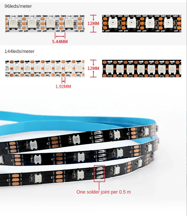 WS2812B Smart Led Strip Light  - đánh giá và giá Ws2812B Strip 5V