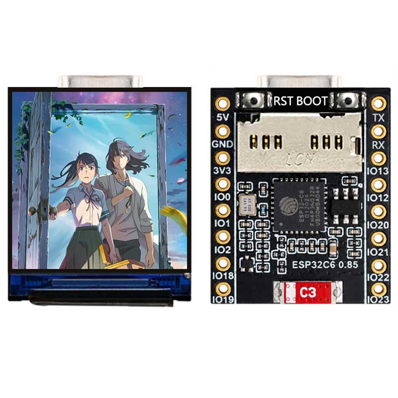 ESP32 C6 0.85 Inch 128X128 IPS - đánh giá và giá Sd Card Module