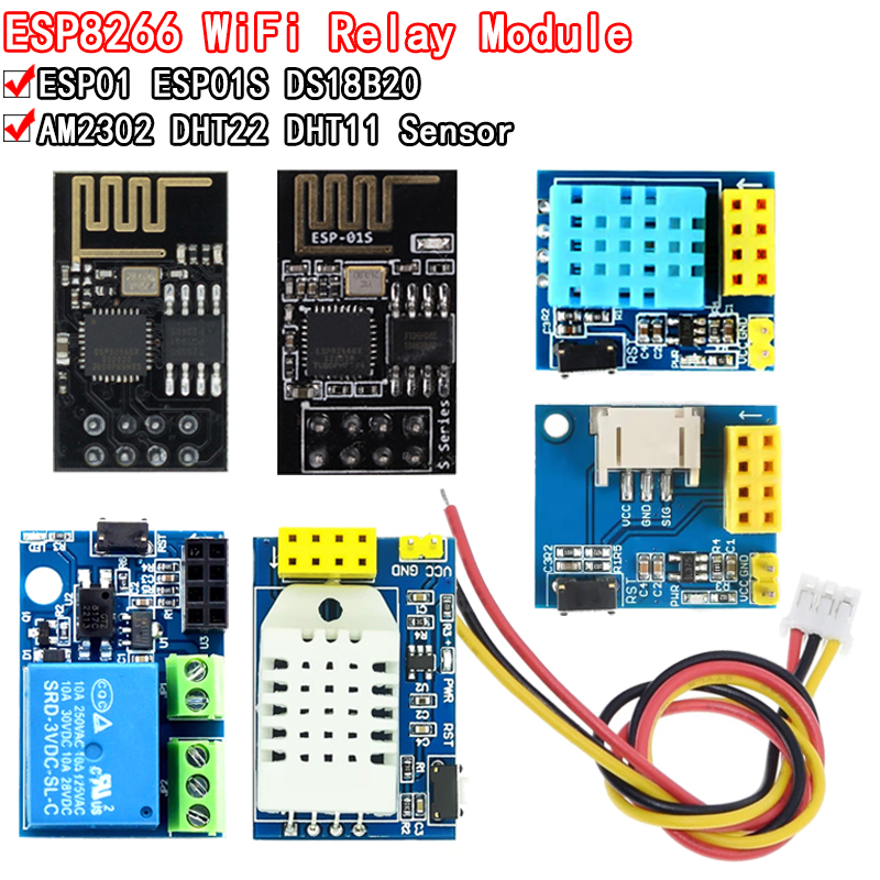ESP8266 5V WiFi relay module D - đánh giá và giá Dht11