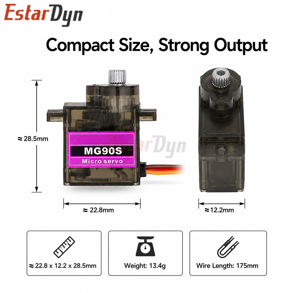 Estardyn MG90S Digital Metal G - đánh giá và giá Servo Sg90