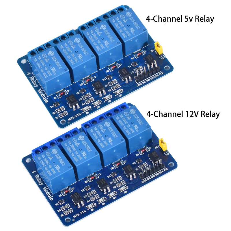 DC 5V 12V 24V 1 2 4 6 8 Channe - đánh giá và giá Relay Module 4 Channel