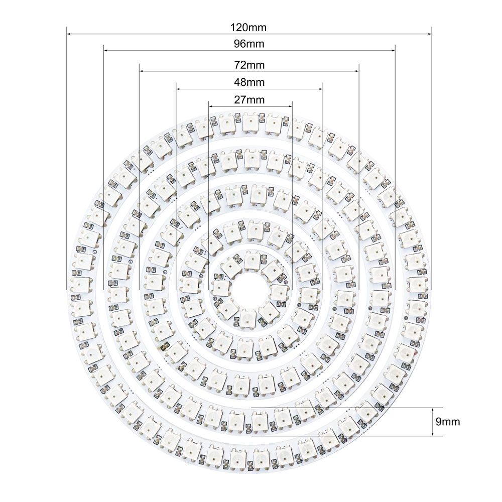 WS2812b Vòng Led Addressable 8 - đánh giá và giá Ws2812B Strip 5V