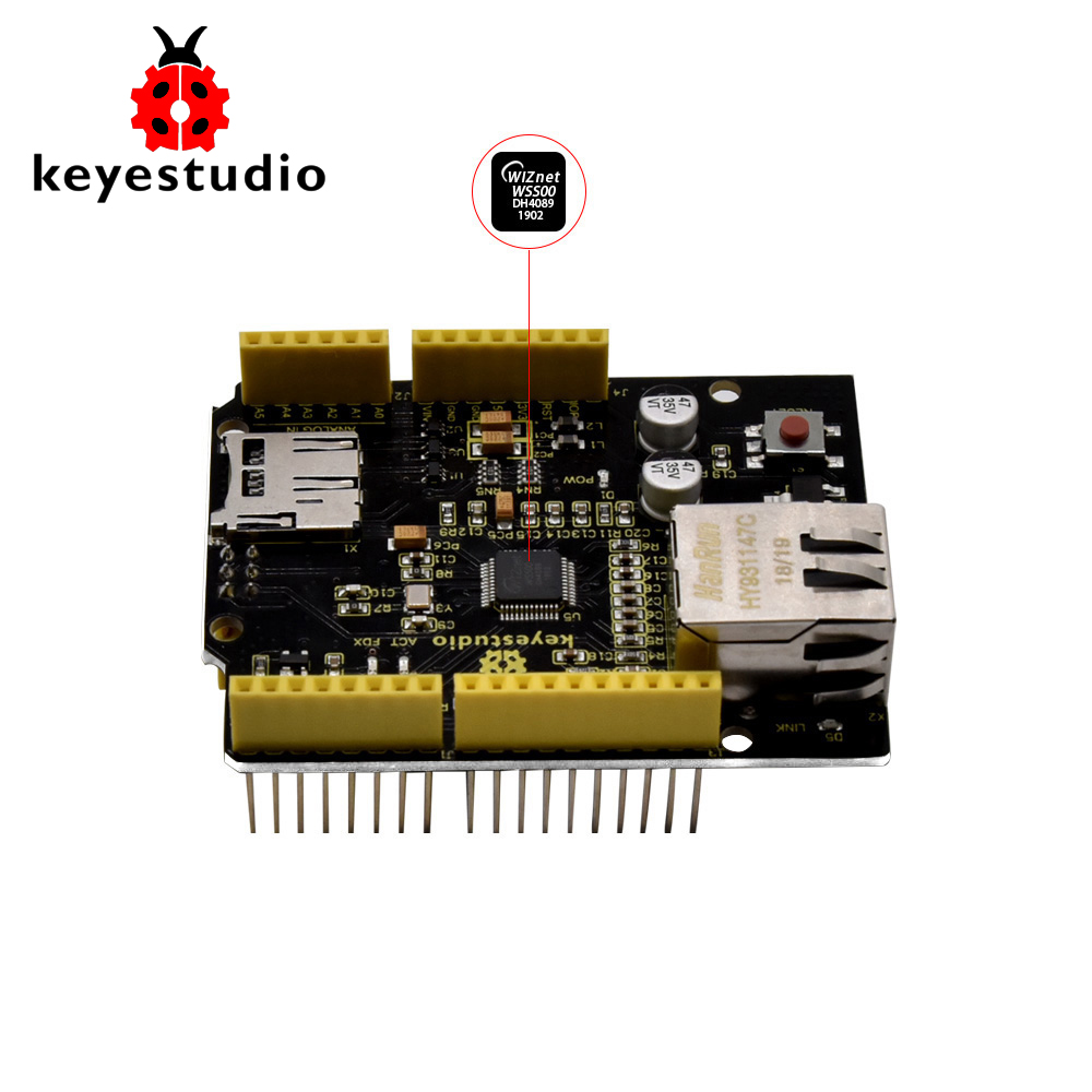Keyestudio W5500 Ethernet Shie - đánh giá và giá Ethernet W5500
