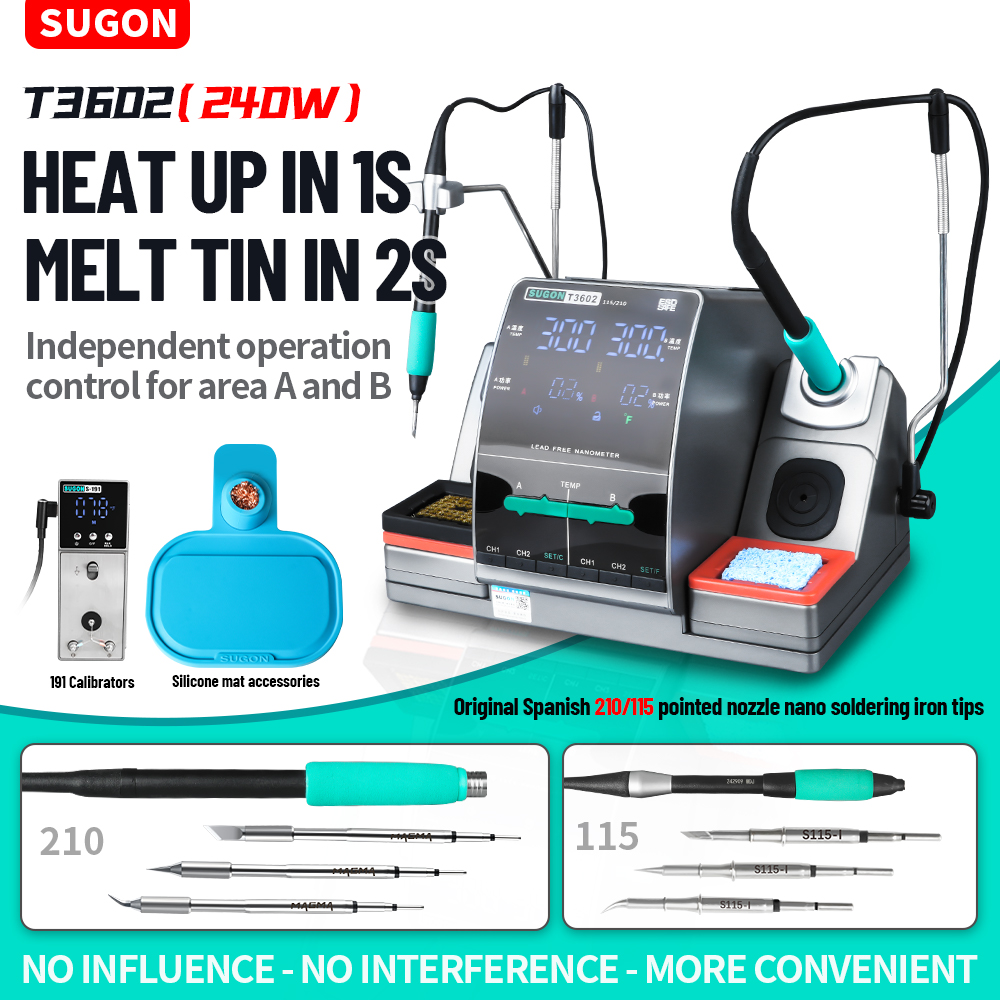 SUGON T3602 240W Soldering Sta - đánh giá và giá Soldering Iron Temperature Probe