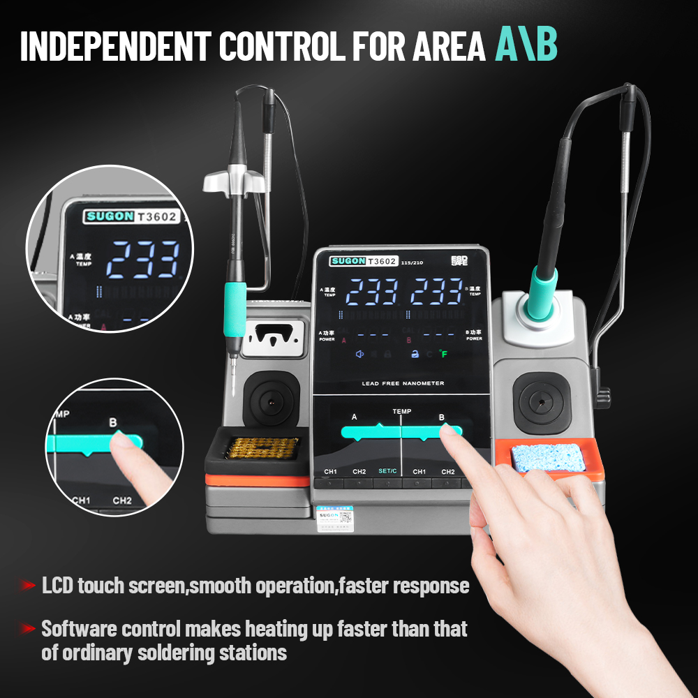 SUGON T3602 240W Soldering Sta - đánh giá và giá Soldering Iron Temperature Probe