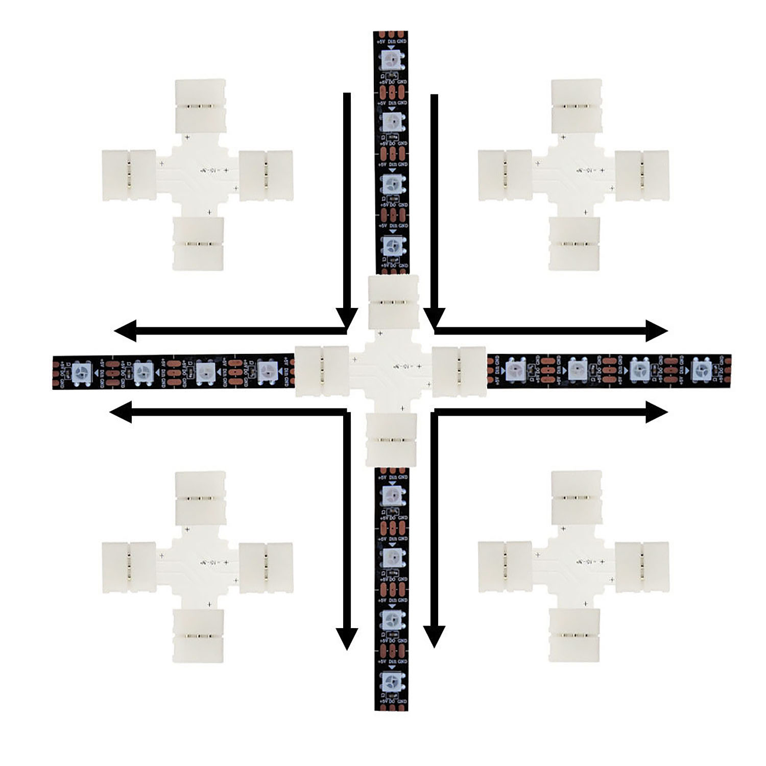 Solder‑Free L/T/X‑Shape LED St - đánh giá và giá Ws2812B