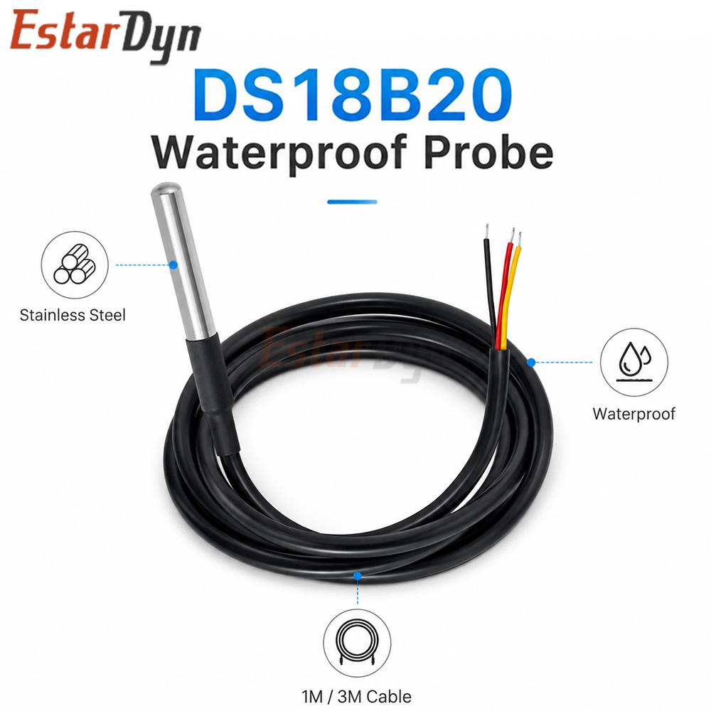 Estardyn DS18B20 Waterproof Di - đánh giá và giá Ds18B20