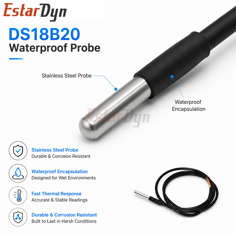 Estardyn DS18B20 Waterproof Di - đánh giá và giá Ds18B20