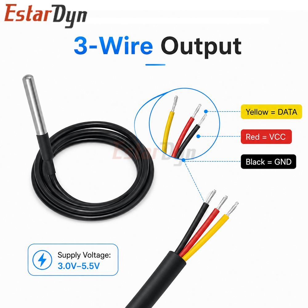 Estardyn DS18B20 Waterproof Di - đánh giá và giá Ds18B20