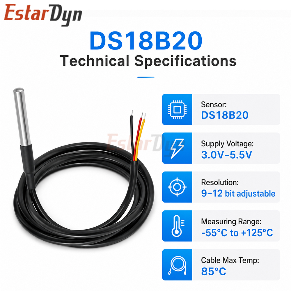 Estardyn DS18B20 Waterproof Di - đánh giá và giá Ds18B20