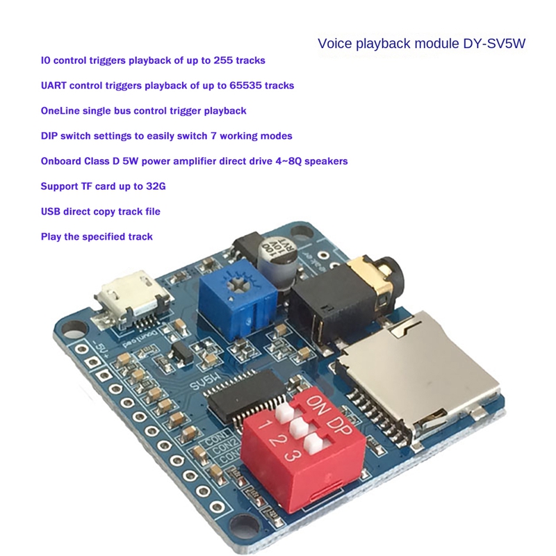 DY-SV5W Voice Playback Module  - đánh giá và giá Sd Card Module