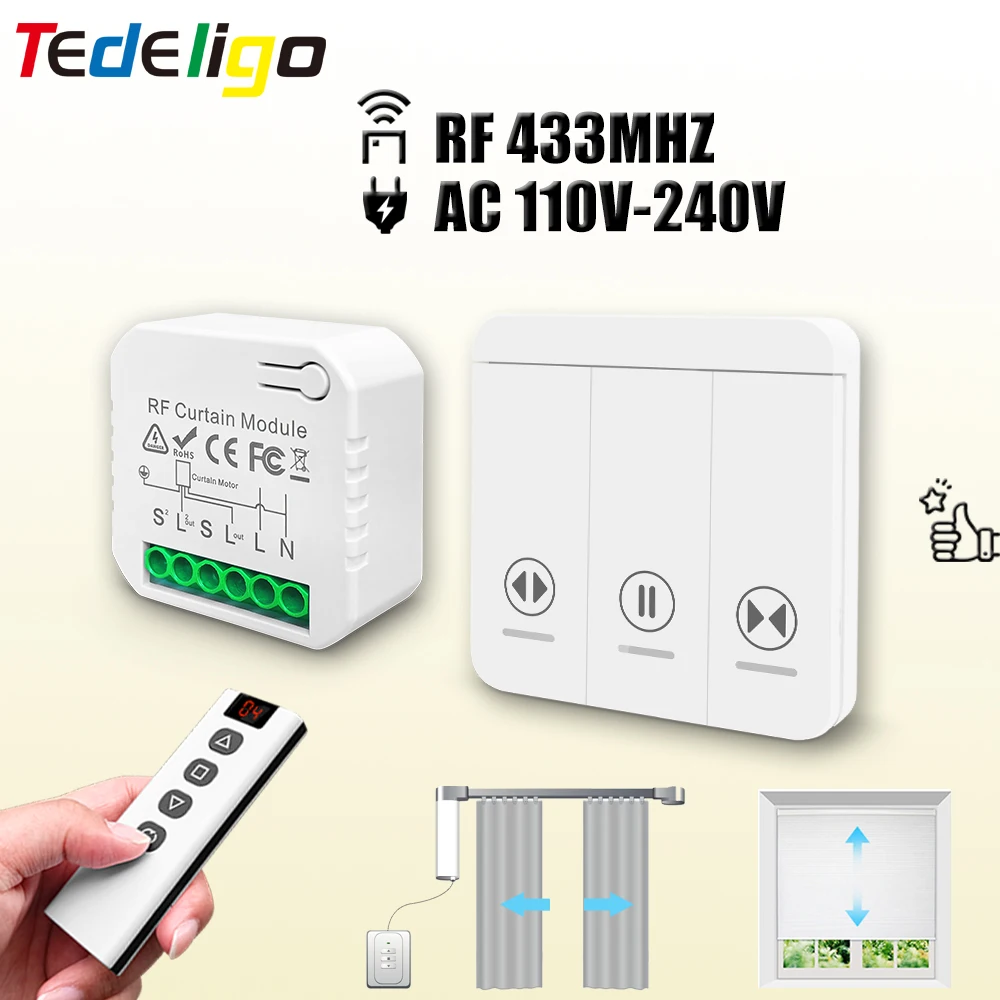 433 MHz RF Curtain Switch Modu - đánh giá và giá Ir Remote Module