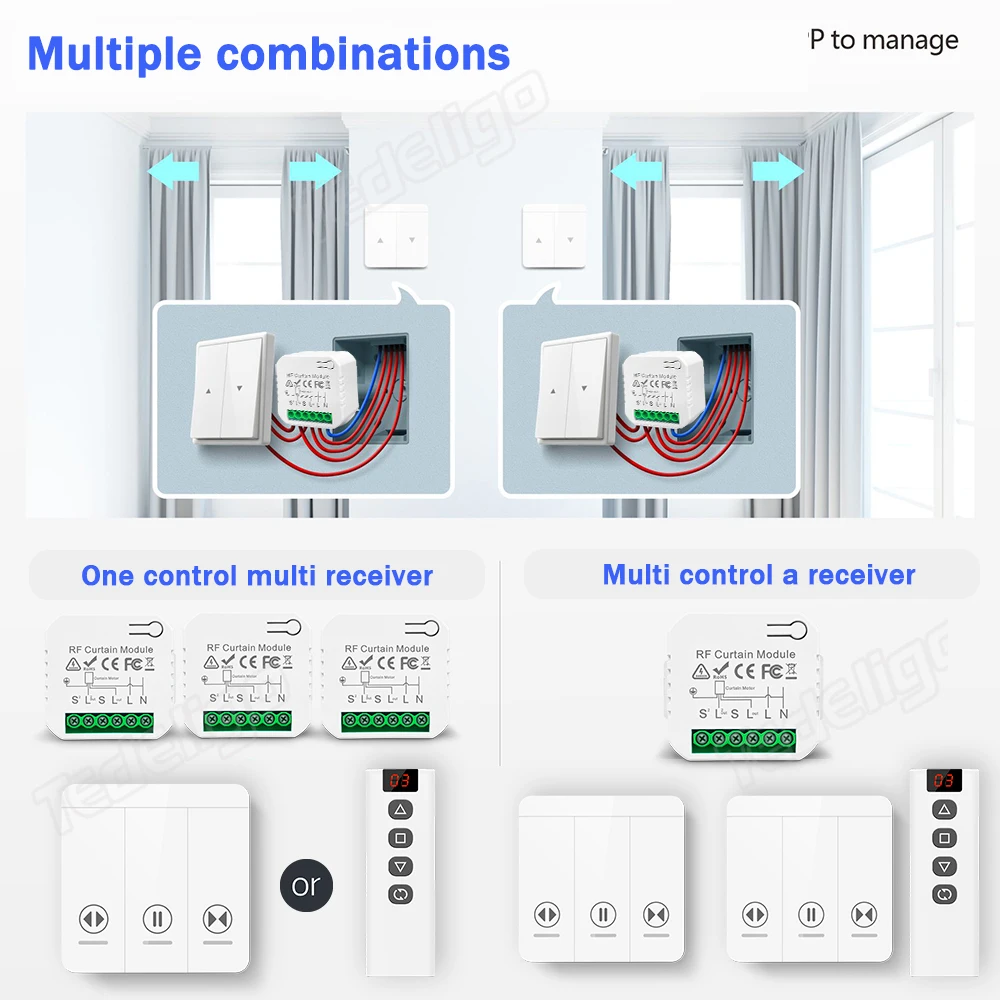 433 MHz RF Curtain Switch Modu - đánh giá và giá Ir Remote Module