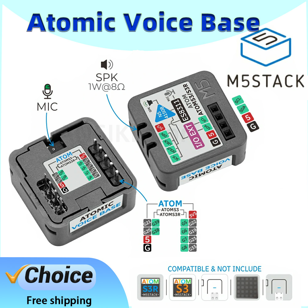 M5Stack Atomic Voice Base ES83 - đánh giá và giá Microphone Module