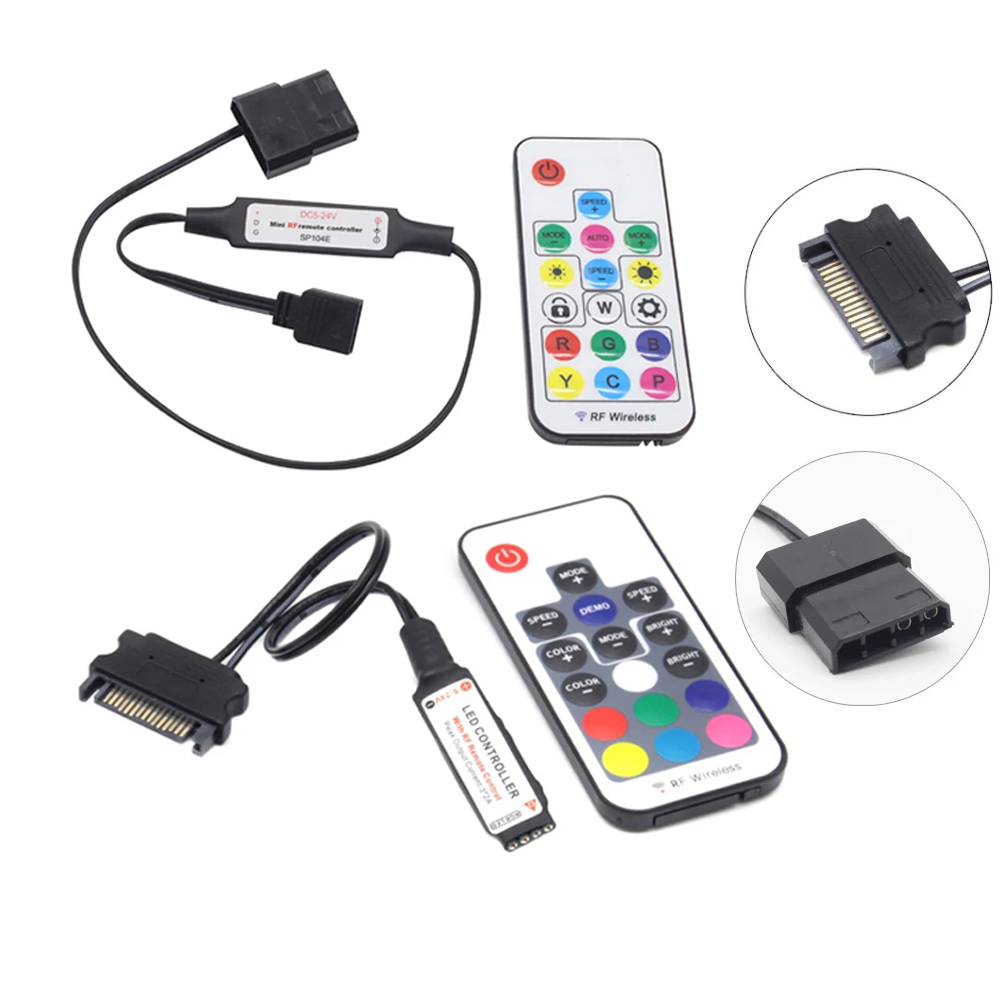 SATA Molex RGB Controller 5V 3 - đánh giá và giá Ws2812B Strip 5V