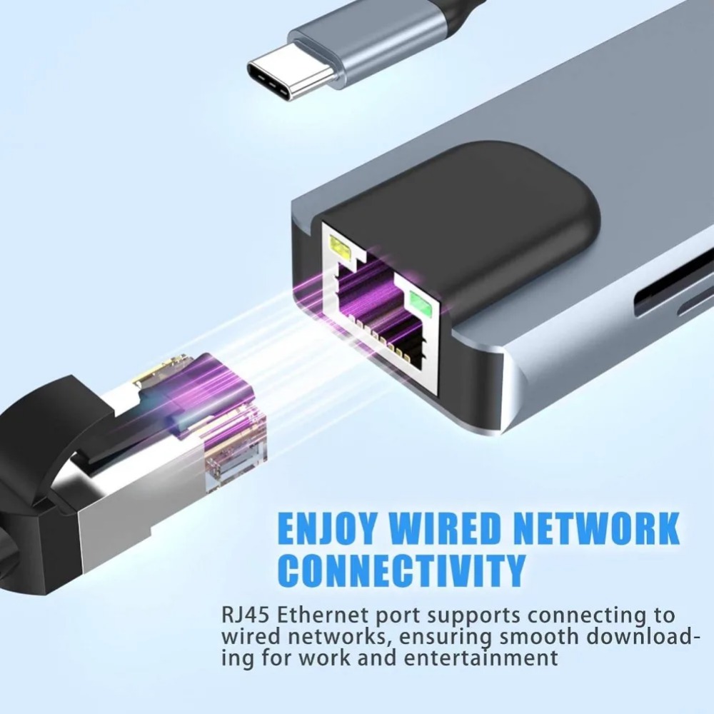 USB C Hub 8/7 in 1 4K HDMI Ada - đánh giá và giá Sd Card Module