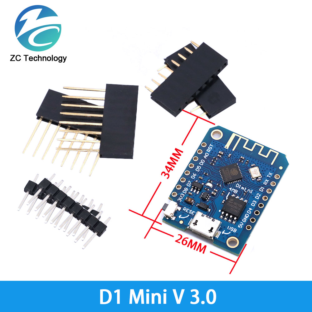 D1 Mini ESP8266 ESP-12F CH340G - đánh giá và giá Dht22