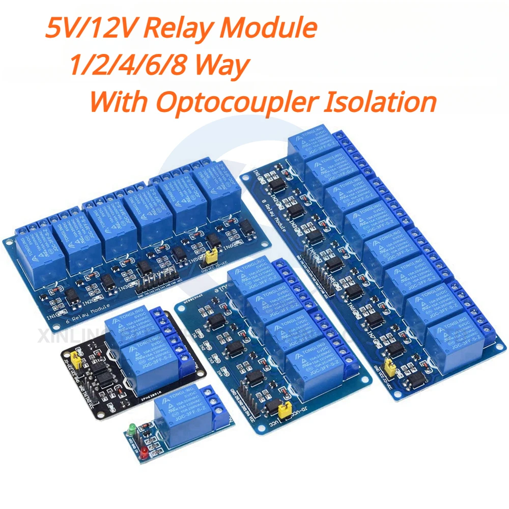 5/12V 1/2/4/6/8 Channel Relay  - đánh giá và giá Relay Module 1 Channel