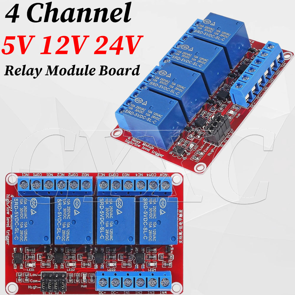 4 Channel 5V 12V 24V Relay Mod - đánh giá và giá Relay Module 4 Channel