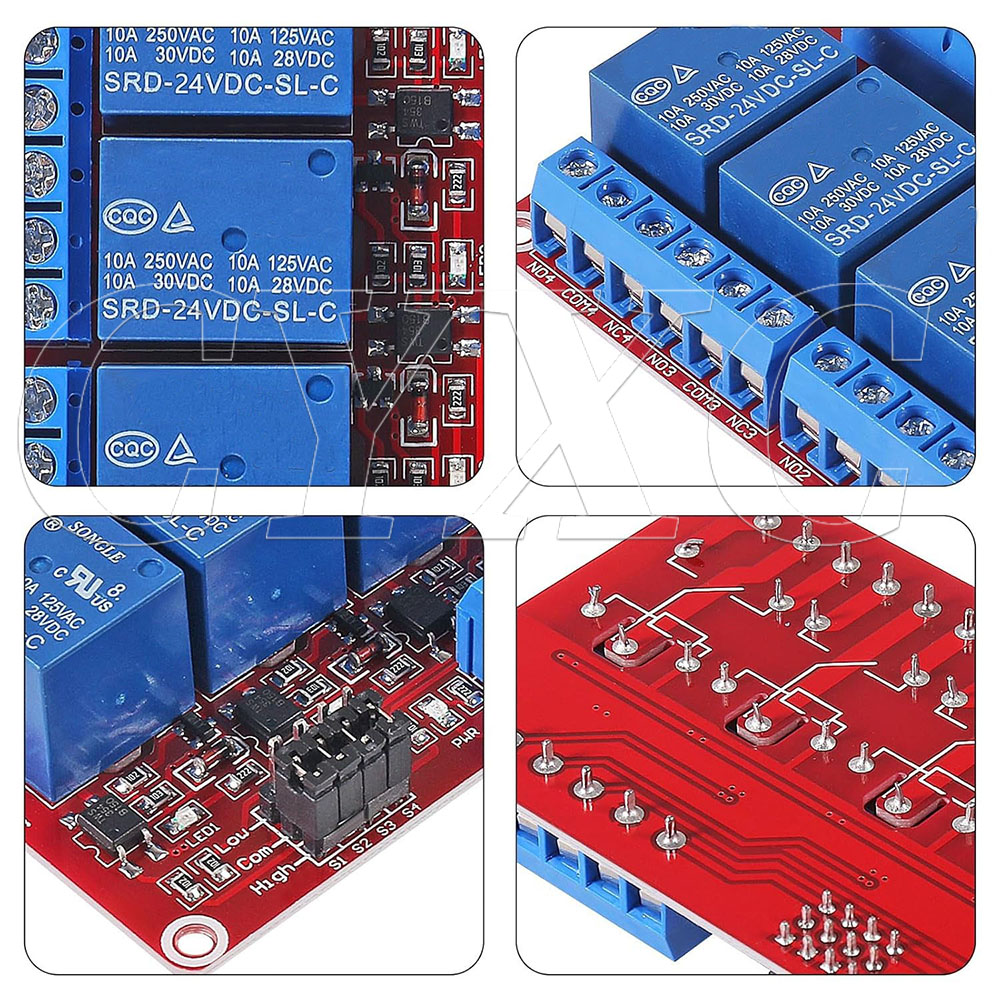 4 Channel 5V 12V 24V Relay Mod - đánh giá và giá Relay Module 4 Channel