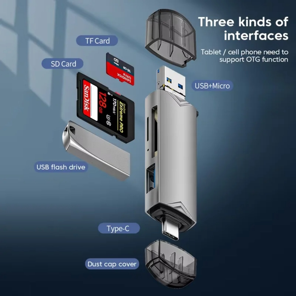 6‑in‑1 USB 3.0 OTG Card Reader - đánh giá và giá Sd Card Module