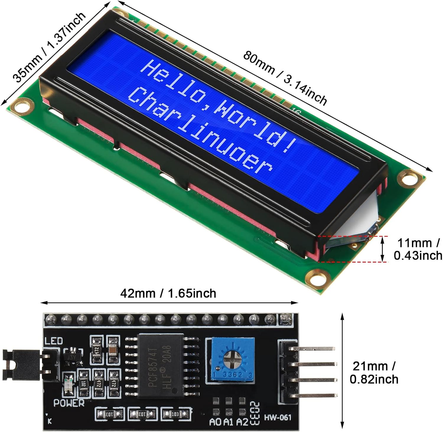 1Set 1602 LCD 20*4 Blue Screen - đánh giá và giá Lcd 1602