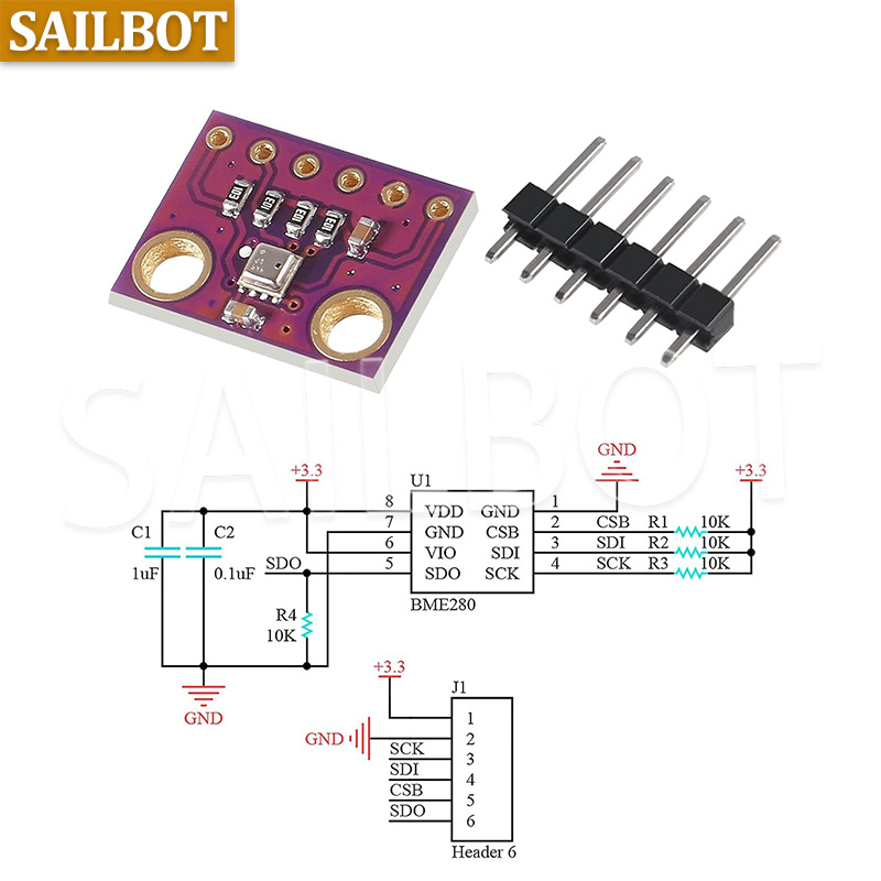 BME280 5V 3.3V Digital Sensor  - đánh giá và giá Bme280