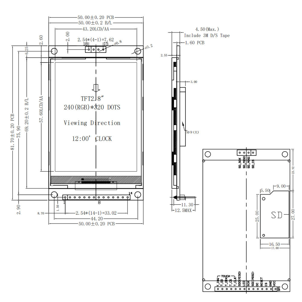 2.8 Inch TFT LCD Display Modul - đánh giá và giá Ili9341