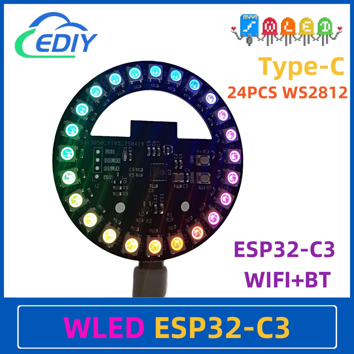 WLED ESP32-C3 Development Boar - đánh giá và giá Ws2812B