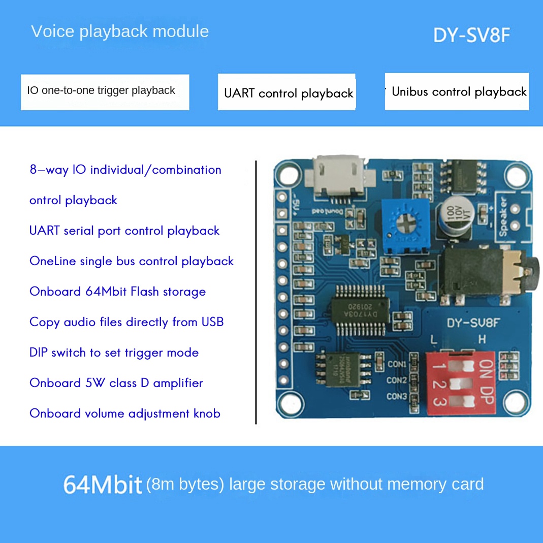 ABZZ-DY-SV8F Voice Playback Mo - đánh giá và giá Sd Card Module